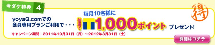 yoyaQ.com�ł̉����p�v�����E�E�E����10���l��1,000�|�C���g�v���[���g�I