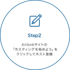 STEP2 Airbnbサイトの「ホスティングを始めよう」をクリックしてホスト登録