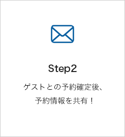STEP2 ゲストとの予約確定後、予約情報を共有！
