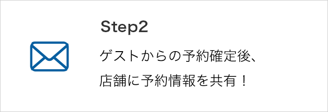 STEP2 ゲストとの予約確定後、予約情報を共有！