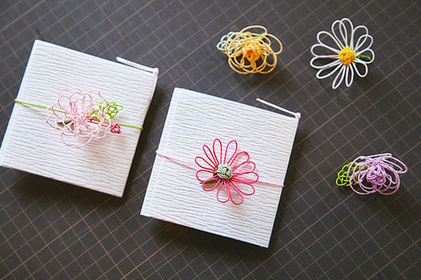 和工房 包結 水引で結ぶ花のメッセージカード