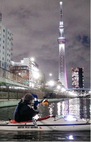 東京水路ナイトパドリング