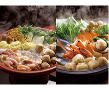 豪華鍋ダブルセット（博多水炊き＆石狩鍋）